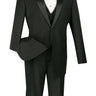 Vinci Black Regular Fit 3 Piece Tuxedo - 4TV-2