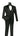 Vinci Black Regular Fit 3 Piece Tuxedo - 4TV-2
