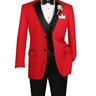 Vinci Red Regular Fit 3 Piece Tuxedo - 4TV-2