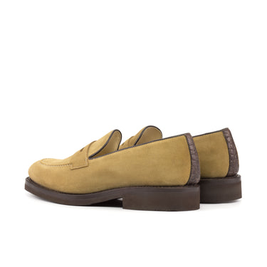 DapperFam Luciano in Dark Brown / Camel Painted Croco, Lux Suede and Painted Calf