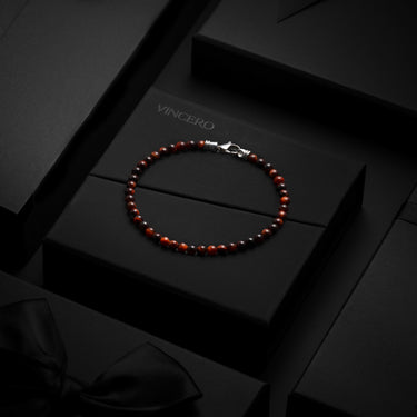 Spiritual Bead Bracelet, 4MM - Red Tiger’s Eye