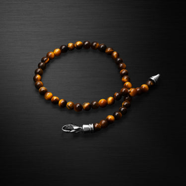 Spiritual Bead Bracelet, 4MM - Tiger’s Eye
