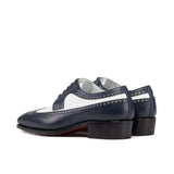 DapperFam Zephyr in Navy / White Box Calf