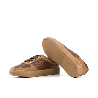 DapperFam Velari in Med Brown Painted Croco