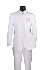 Vinci 2 Piece Regular Fit Suit in White - 5HT