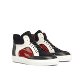 DapperFam Dante in Black / White / Red High Top Multi