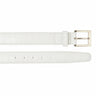 Belvedere Genuine Caiman Crocodile Belt in White in White 44
