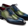 Paul Parkman Men's Goodyear Welted Wingtip Oxfords in Blue & Green in ----- #color_ -----