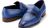 Paul Parkman Men's Split Toe Loafer Shoes in Blue
