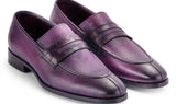 Paul Parkman Men's Split Toe Loafer Shoes in Purple