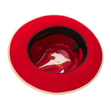 Ferrecci Grayson in Red Australian Wool Red Bottom Fedora