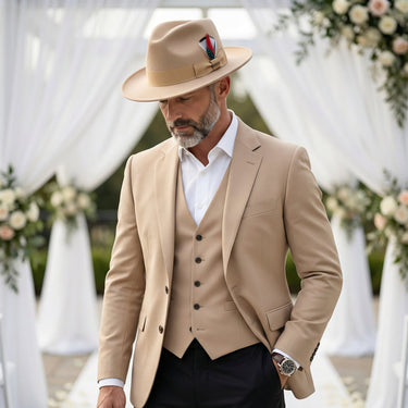 Ferrecci Crushable in Tan Australian Wool Fedora