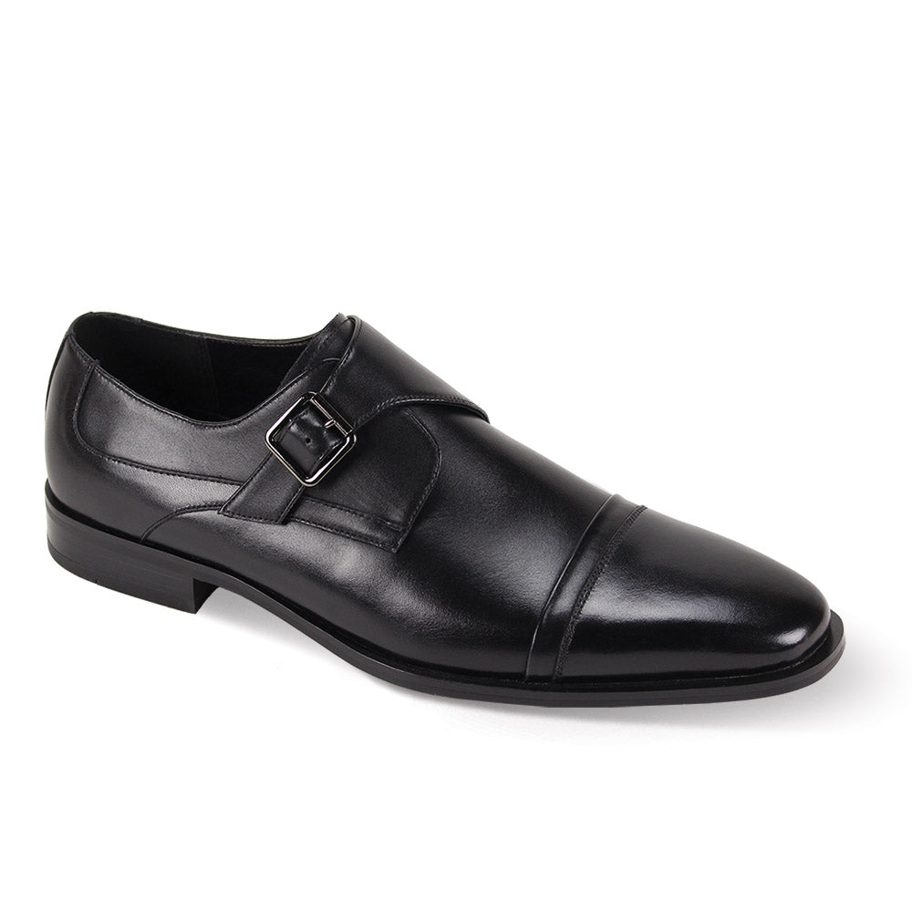 Monk Elite Single Monk Strap Dress Shoe by Giorgio Venturi Black / 6.5