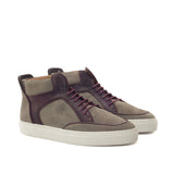 DapperFam Dante in Oxblood / Grey High Top Multi