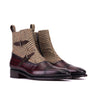 DapperFam Octavian in Tweed / Brown / Burgundy Sartorial, Kid Suede and Patina