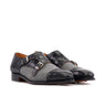 DapperFam Monaco in Black / Flannel Light Grey Flannel Painted Croco