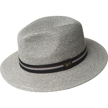 Bailey 1922 Hester Braid Straw Center Dent Fedora in Grey