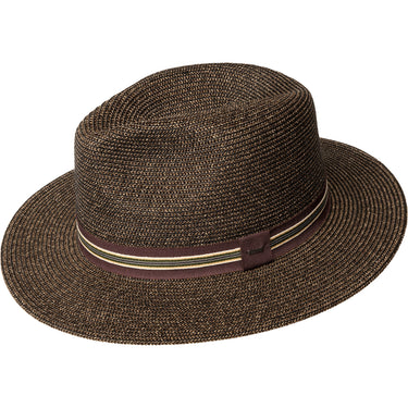 Bailey 1922 Hester Braid Straw Center Dent Fedora in Ground Coffee