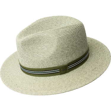 Bailey 1922 Hester Braid Straw Center Dent Fedora in Matcha