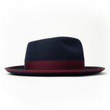 Bellissimo Fox in Navy Fur Felt Fedora