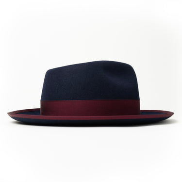 Bellissimo Fox in Navy Fur Felt Fedora