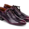 Paul Parkman Handmade Burnished Lace-Up Casual Shoes in Purple