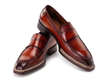 Paul Parkman Men's Norwegian Welted Loafers Brown (ID#8503-BRW) — view 3