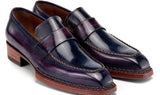 Paul Parkman Men's Norwegian Welted Loafers in Purple Patina