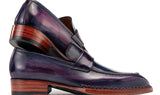 Paul Parkman Men's Norwegian Welted Loafers in Purple Patina