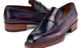 Paul Parkman Men's Norwegian Welted Loafers in Purple Patina
