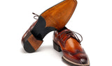 Paul Parkman Norwegian Welted Wingtip Derby Shoes in Brown