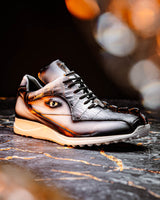Mauri Hazard 8596/4 Hornback / Nappa Sneaker - White Dirty Black
