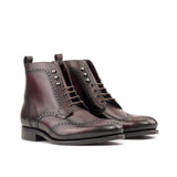 DapperFam Valiant in Burgundy Military Brogue — Style 5953