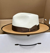 Bellissimo Fox Two Tone in Camel Panama Hat