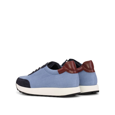 DapperFam Brixten in Blue / Navy Linen and Lux Suede