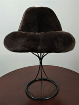 Calvere Furs Men's Rex Rabbit Fedora Hat in Brown