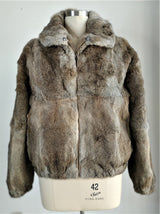 Calvere Furs Men's Hare Rabbit Jacket in Natural