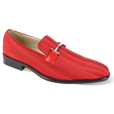 After Midnight Expressions 6757 Satin Smoker Loafer in Fire Red