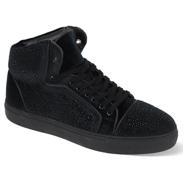 After Midnight Flash in Black Jeweled High Top Sneakers in Black