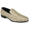 After Midnight King Spiky Slip-On Loafers in Gold #color_ Gold