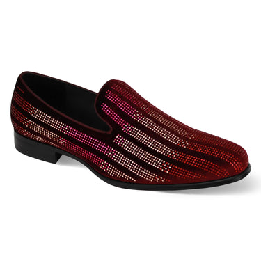 After Midnight Marco Velvet Rhinestone Smoker Slip-On Loafers in #color_