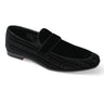 After Midnight Vincent Velvet Rhinestone Slip-On Smoking Loafers in Black