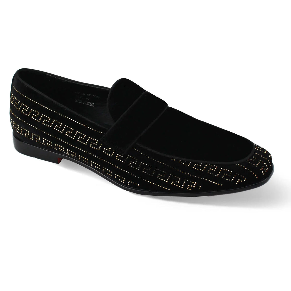 After Midnight Black Macro Velvet Sequined Slip-On Evening Loafers After-Midnight-Vito-Velvet-  main image 2