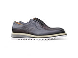 Carrucci Shoes Alligator Embossed Leather Derby