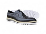 Carrucci Shoes Alligator Embossed Leather Derby