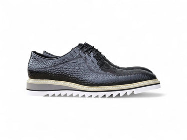 Carrucci Shoes Alligator Embossed Leather Derby