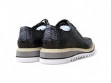 Carrucci Shoes Alligator Embossed Leather Derby
