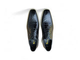 Carrucci Shoes Alligator Embossed Leather Derby