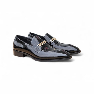Carrucci Amber Patent Leather Chain Loafer