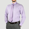 Arturo Modern Fit Dress Shirt in Lilac Long Sleeve, No Pocket in Lilac #color_ Lilac